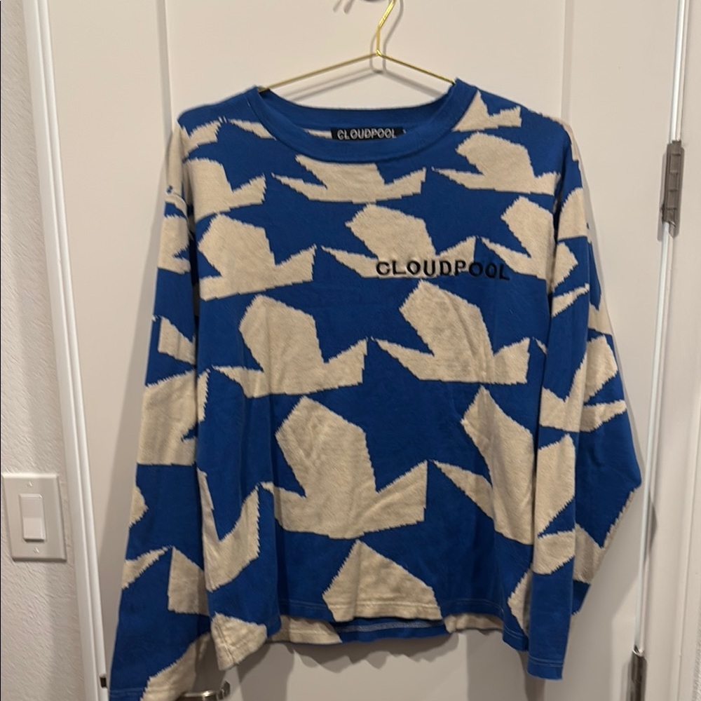 Blue and Cream Sweater